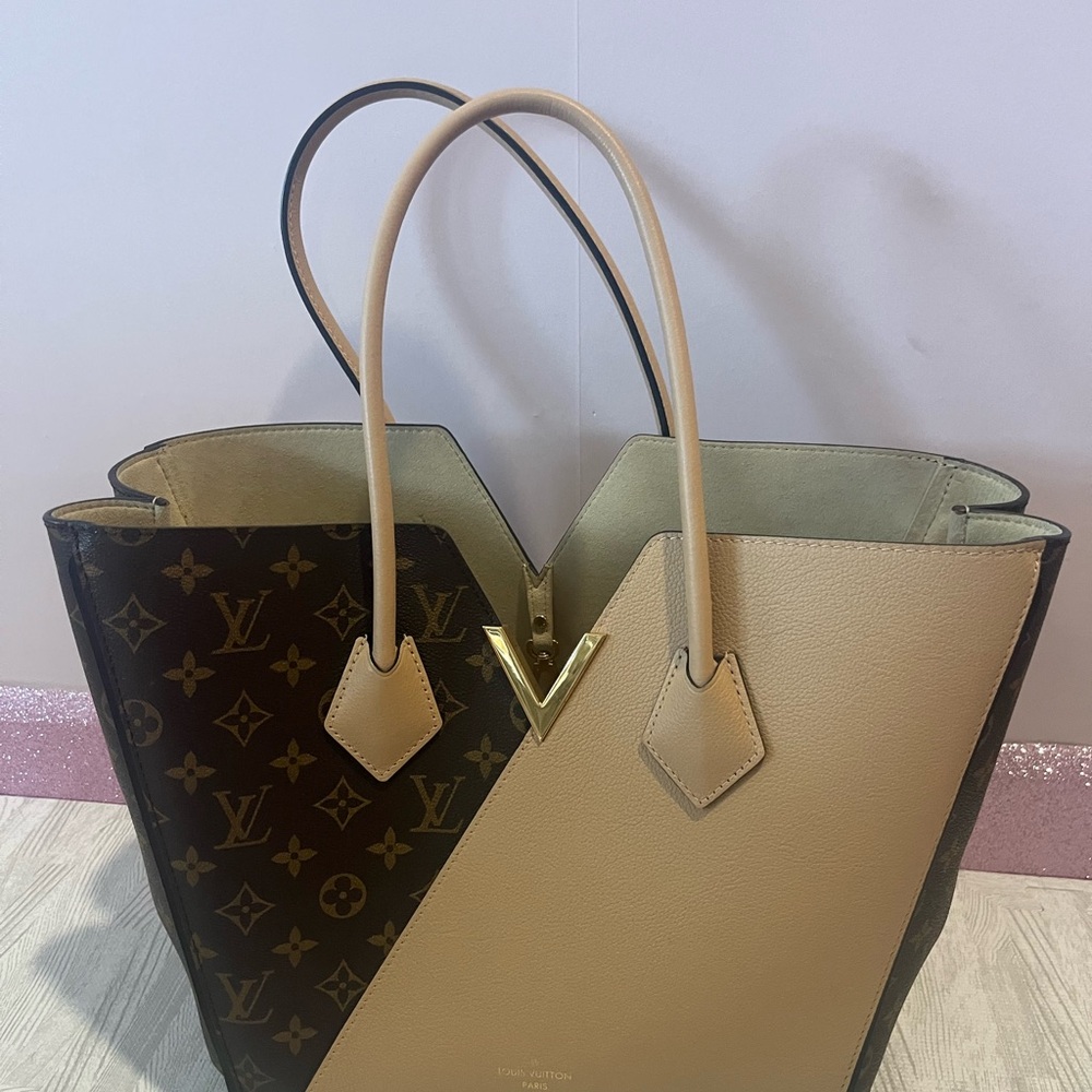 Louis Vuitton Calfskin Monogram Kimono Tote Dune